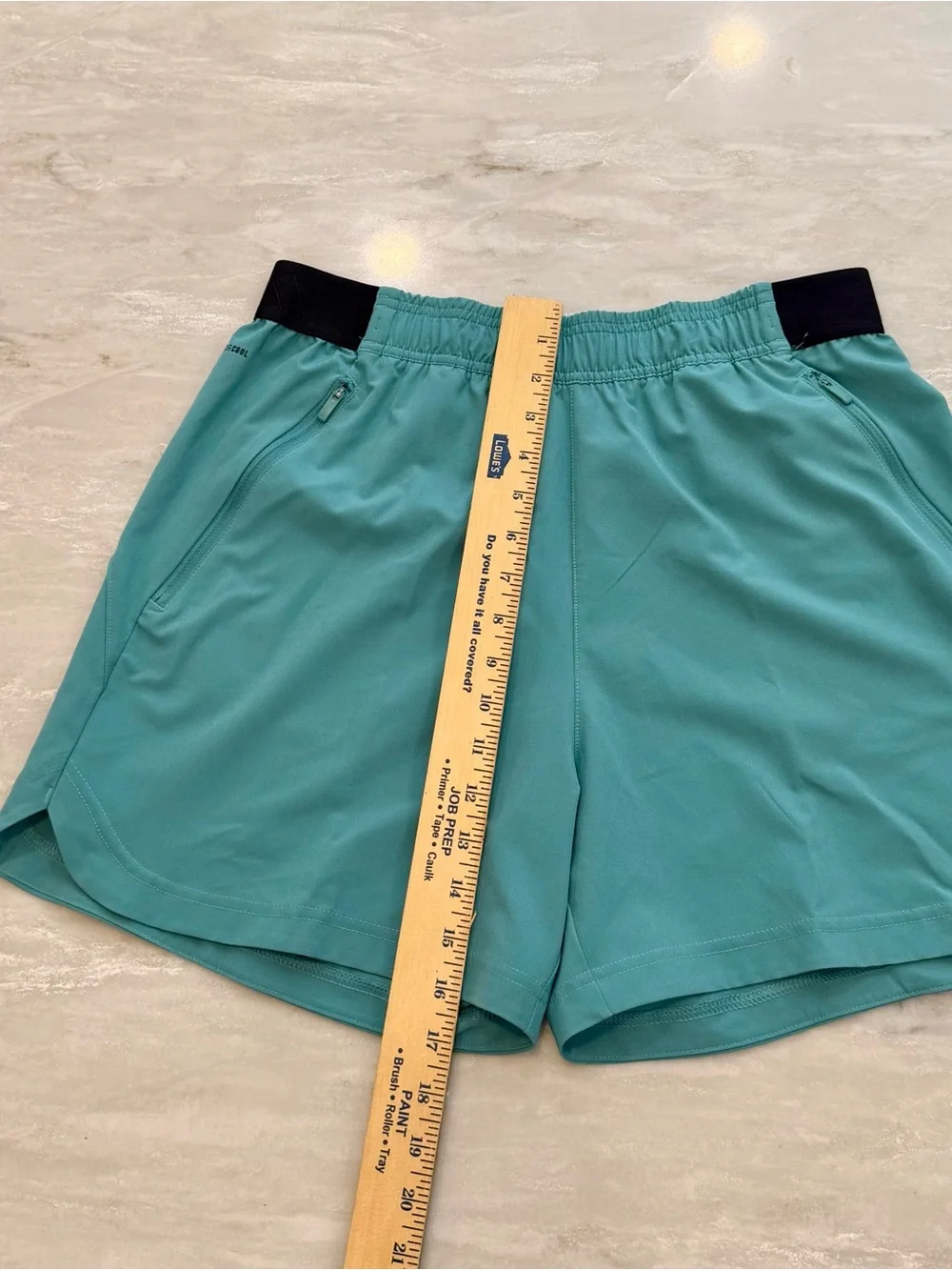 adidas Men’s Mediun Teal Swim Trunks-  Black Waistband -5in inseam- Swimsuit